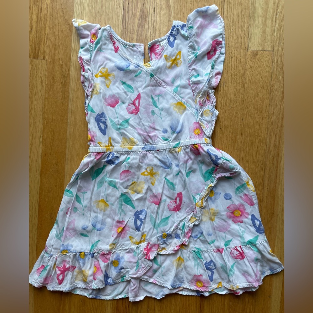 Carters flutter sleeve butterfly dress